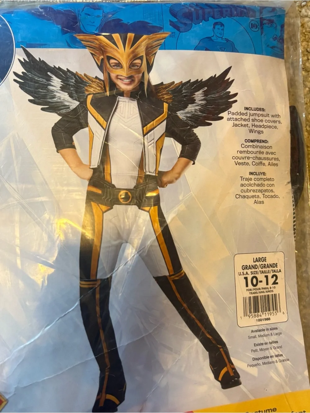 DC Comics Hawkgirl Kids Costume NEW Large 10-12 Super Hero Halloween